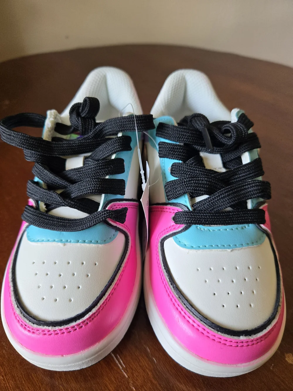 Kids Purple White Pink & Teal Colorful Fancy Sneakers